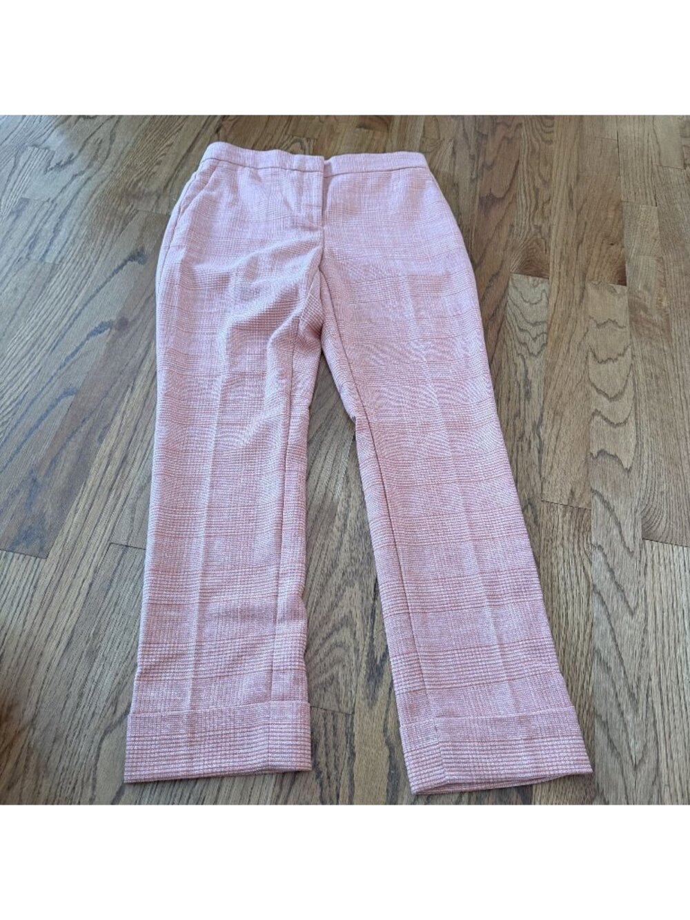 Any Taylor Womens SIze 0 Orange Plaid Pants New Ankle High Rise